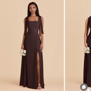 Birdy grey chiffon espresso Alex dress size medium